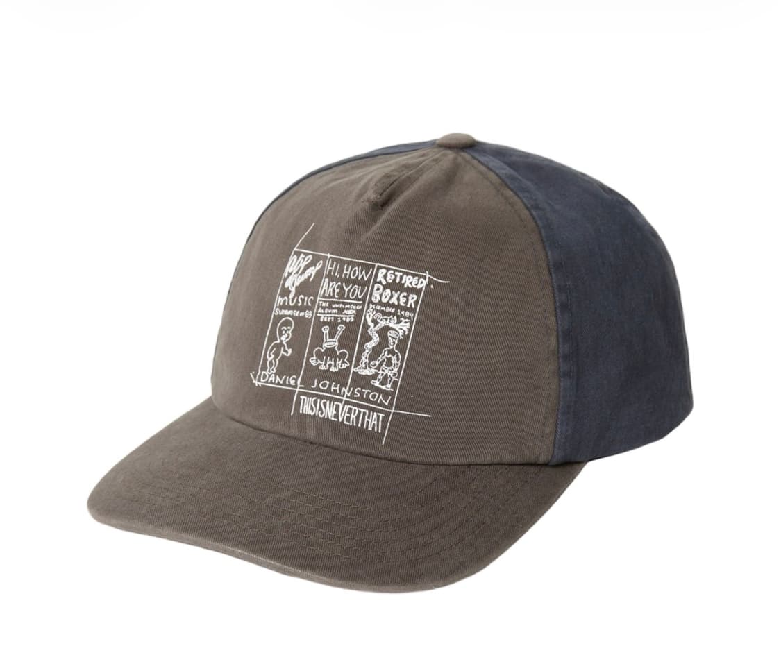 디스이즈네버댓 x 다니엘 존스턴 3-프레임 워시드 캡 차콜 상품이미지1