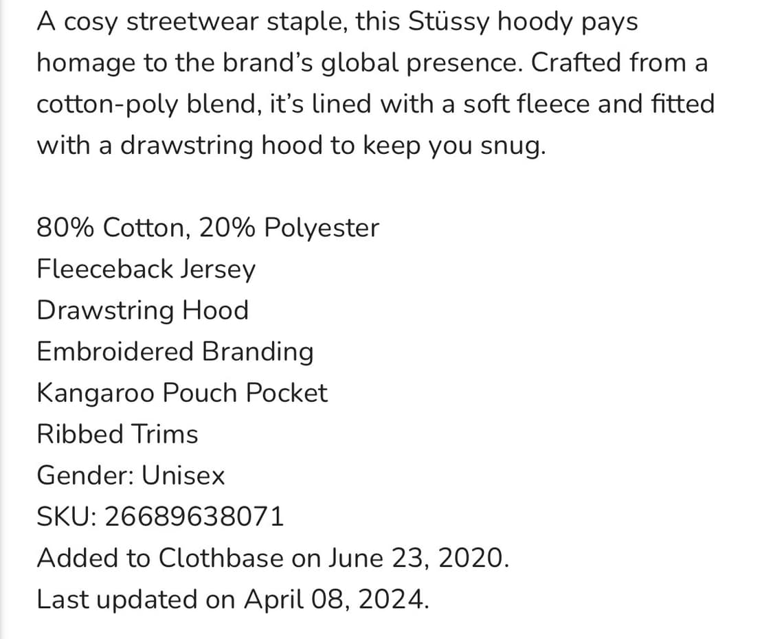 스투시 후디 XL 상품이미지8