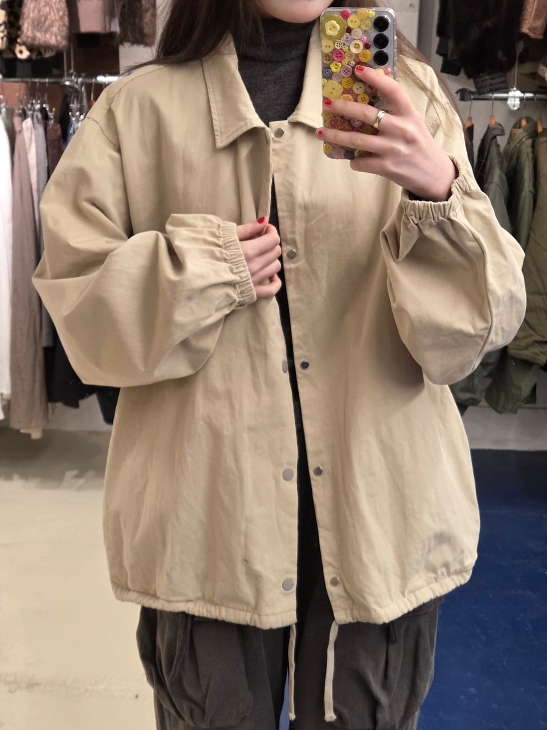 Essentials 에센셜 1977 아이보리 코치자켓 상품이미지3