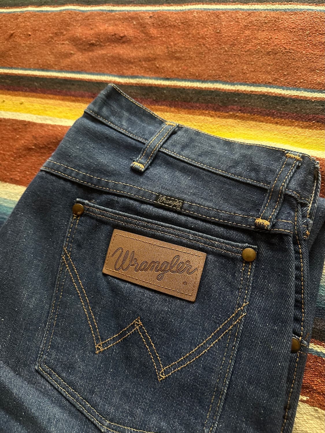 70s USA 빈티지 랭글러 13MWZ 셀비지 데님 팬츠 상품이미지2