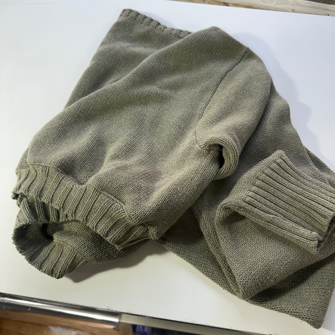 우먼F 폴로랄프로렌 딥베이지 오버핏 크롭리폼 면니트 상품이미지5