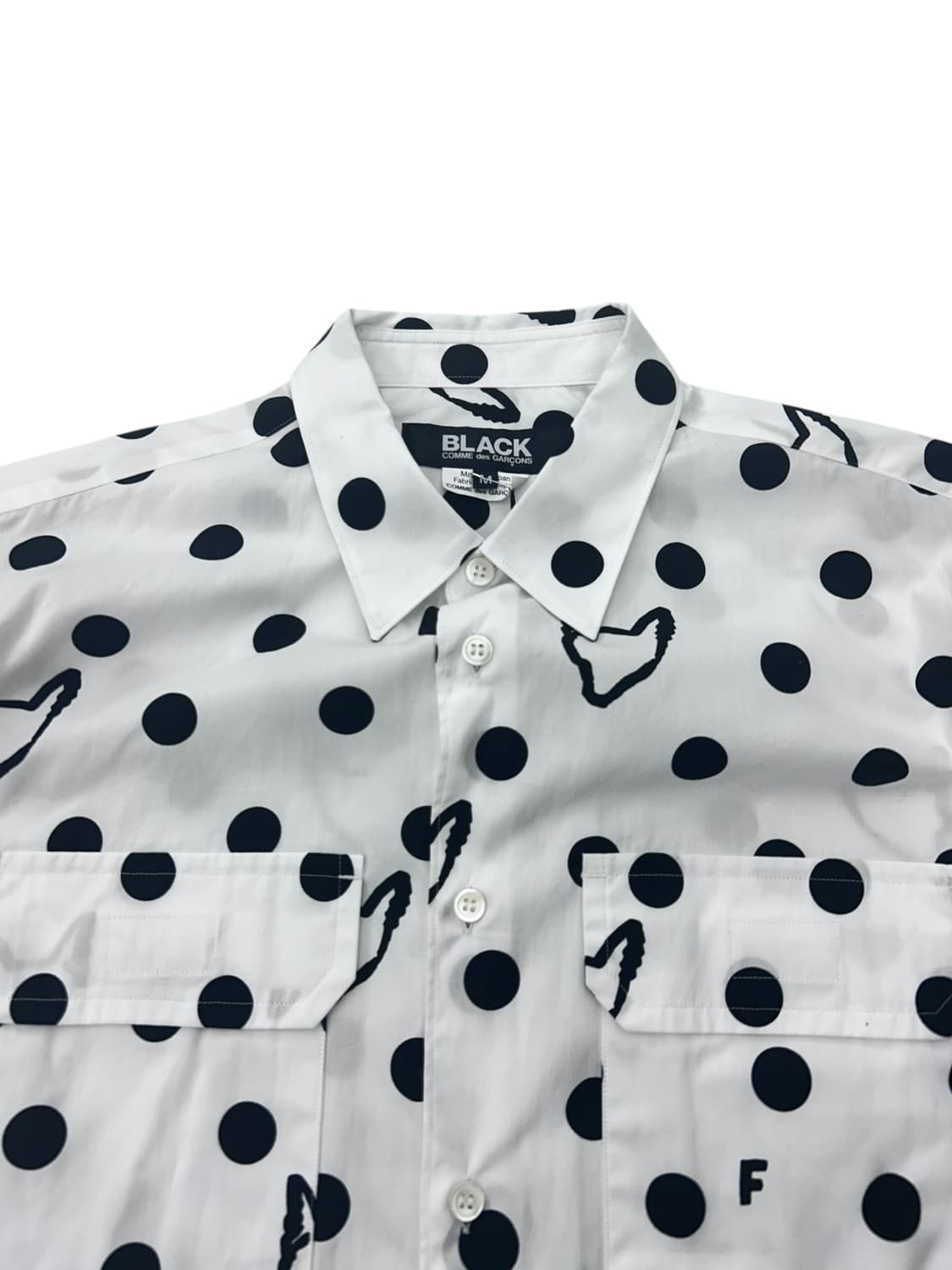 블랙 꼼데가르송 폴카 도트 셔츠 상품이미지4