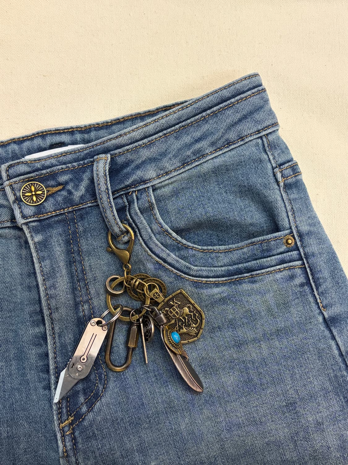 터키석 & 실드 빈티지 키링 상품이미지4