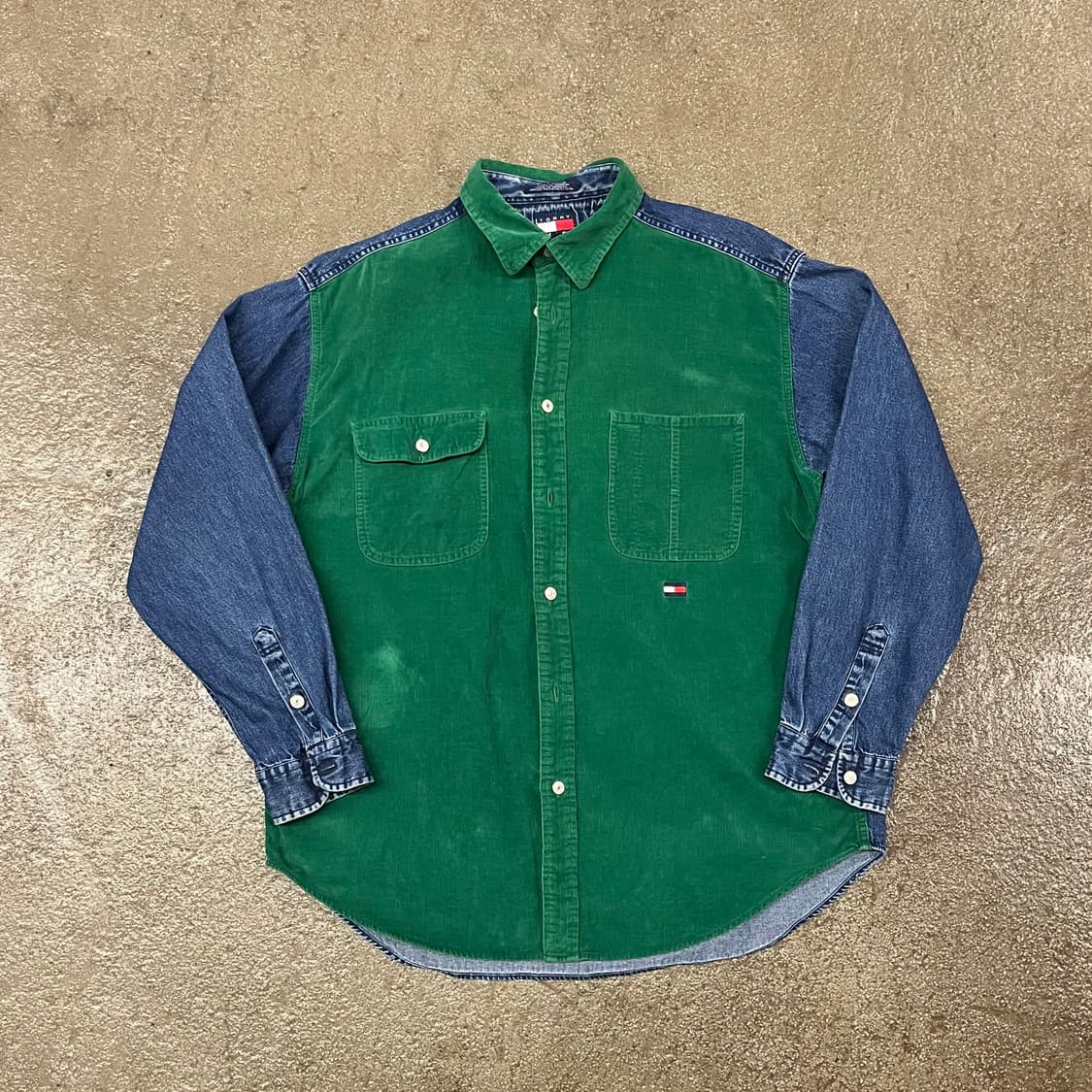 90s 타미진스 코듀로이 데님 셔츠 (105) 상품이미지1