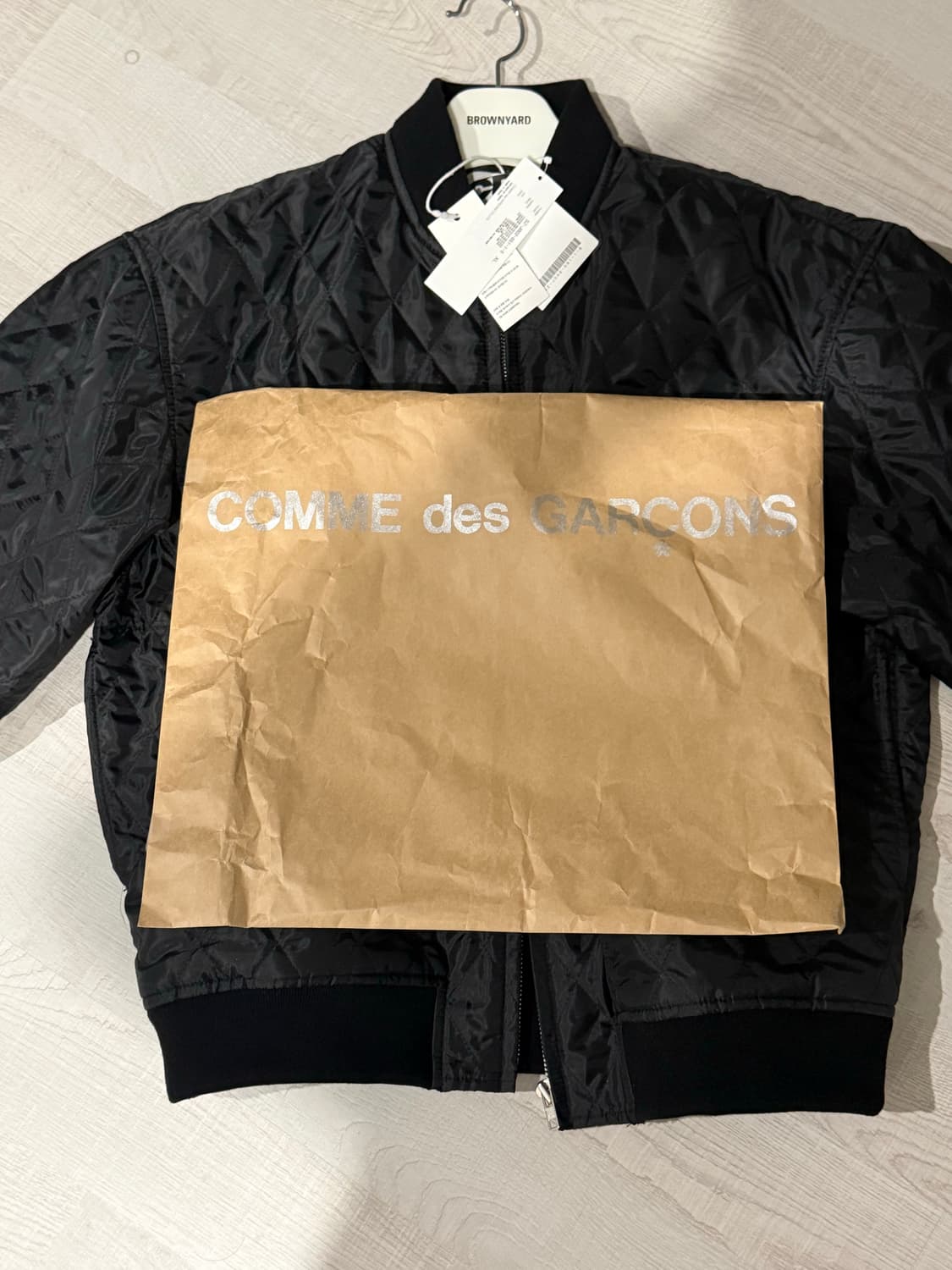 [XL]꼼데가르송 CDG 74-75 퀼팅 스태프 블루종 상품이미지3