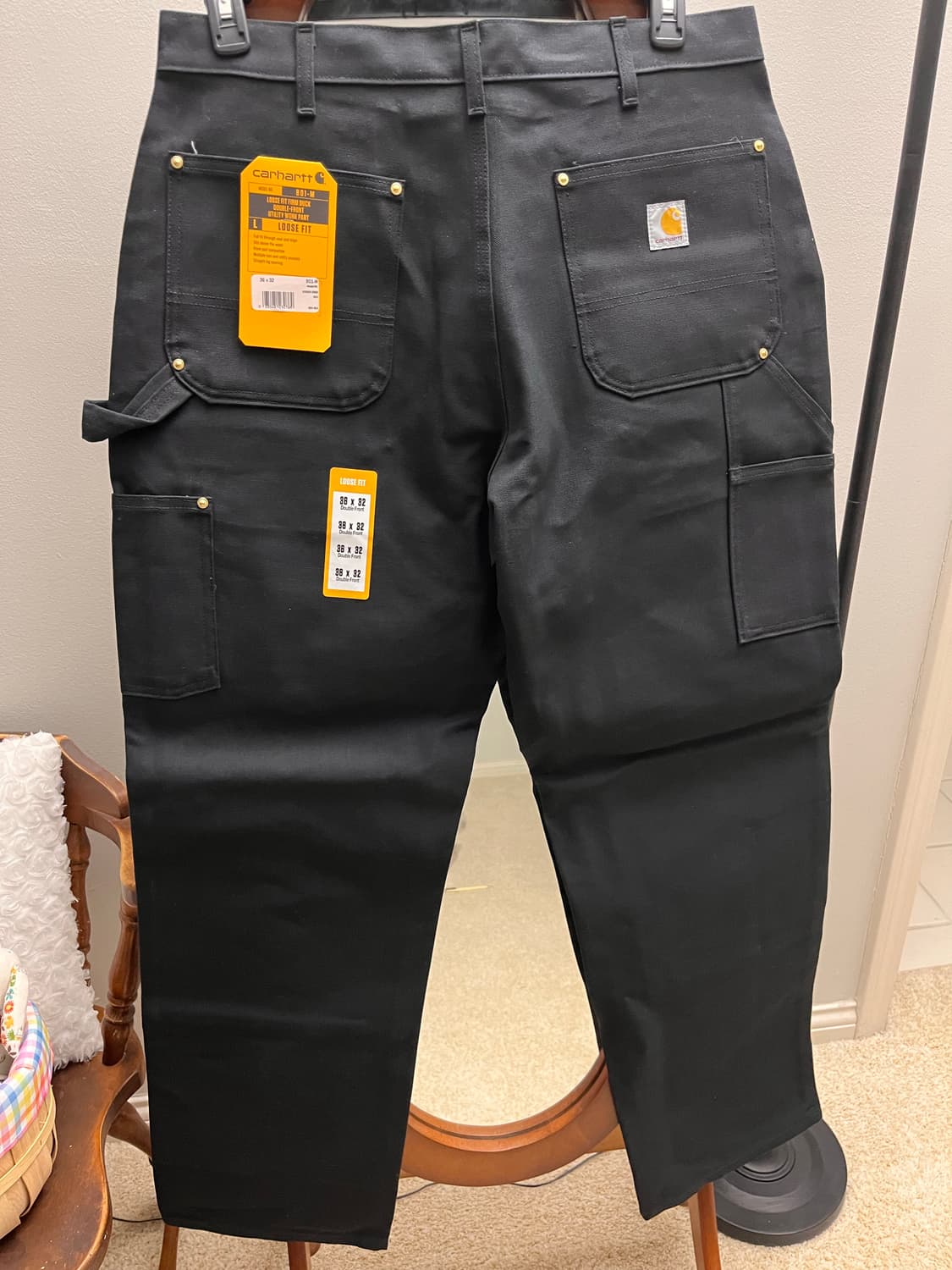 [새상품/택포함] 칼하트 B01 더블니 워크 팬츠 블랙 (36x32) 루 상품이미지2