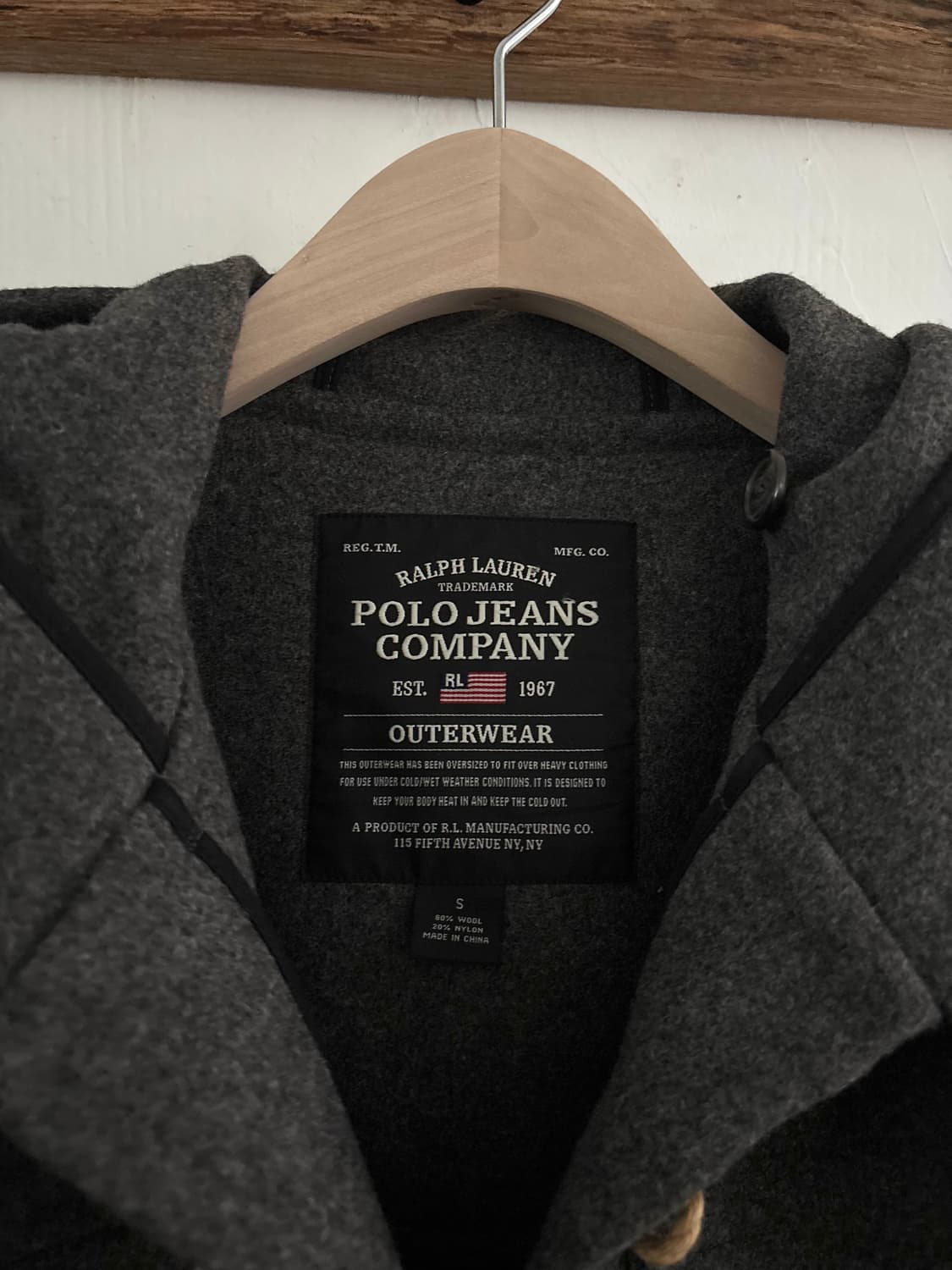 Polo Jeans 폴로진스 그레이 컬러 울 혼방 더플 코트 상품이미지9