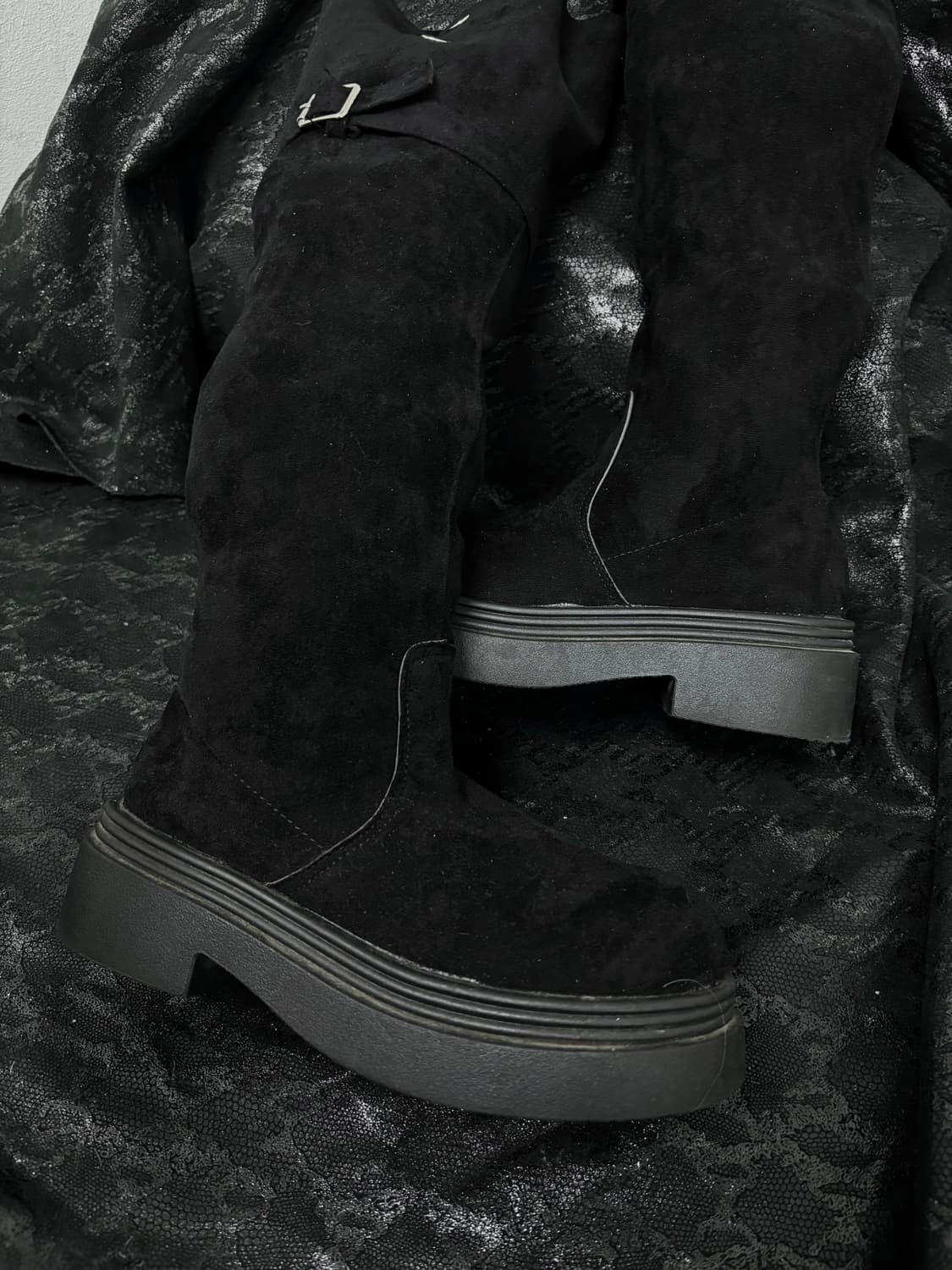 “Vintage”00’s Rare Design Round Long Boo 상품이미지8