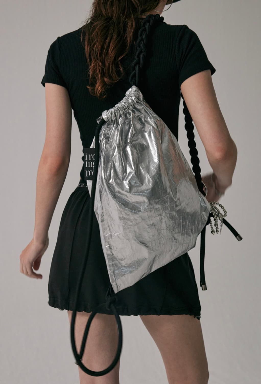 품절제품) Shining String Back Pack [silver] 상품이미지1