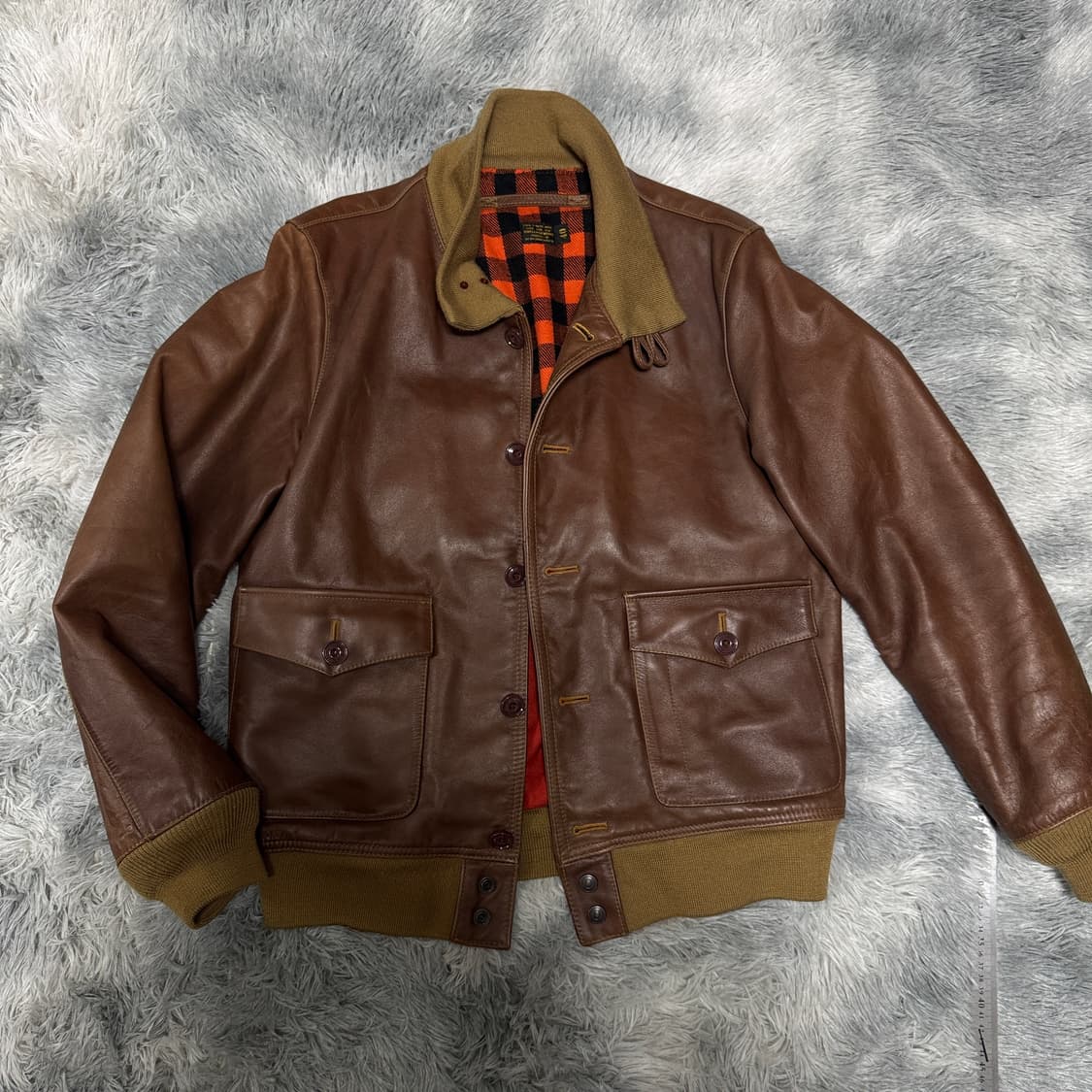 스웰맙 A-1 type 울 가죽자켓 40 L사이즈 상품이미지1