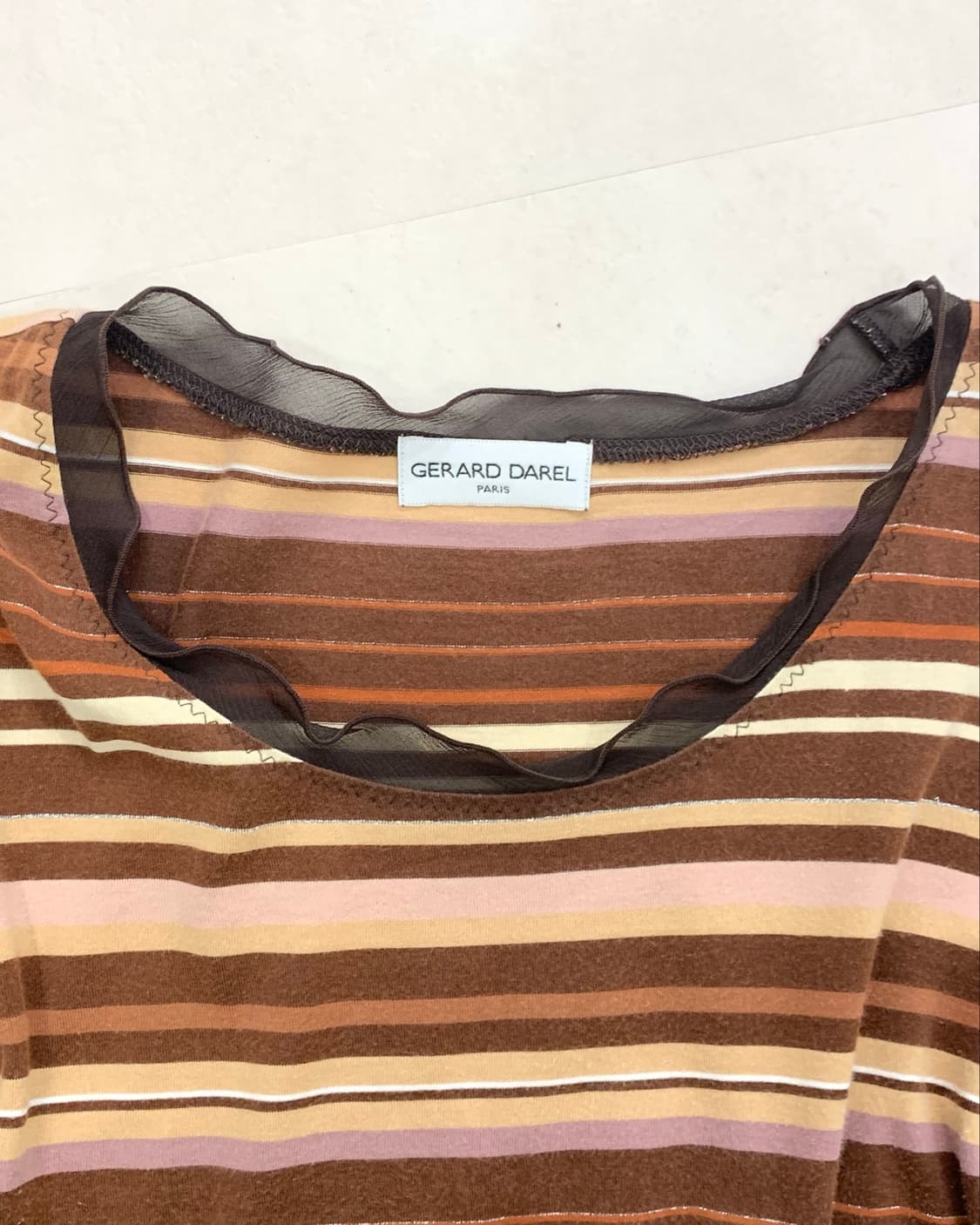 [Gerard Darel] Mesh Trim Stripe Top 상품이미지4