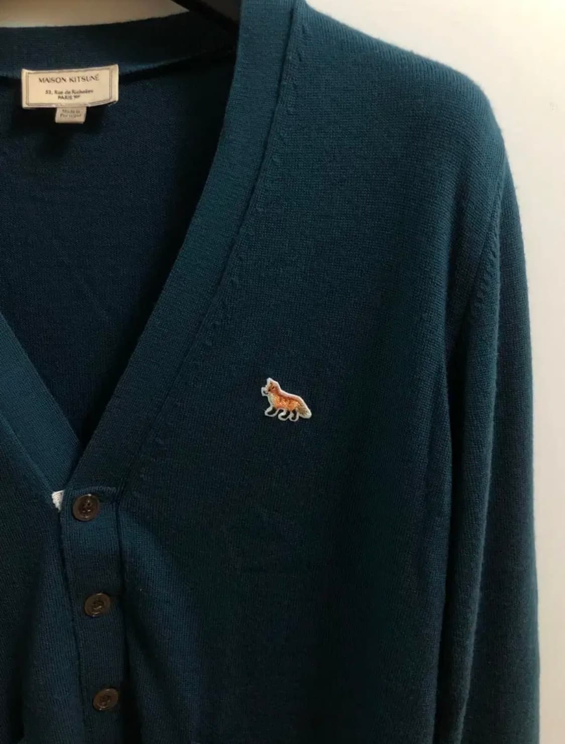 메종키츠네 정품 폭스 로고 가디건 상품이미지3