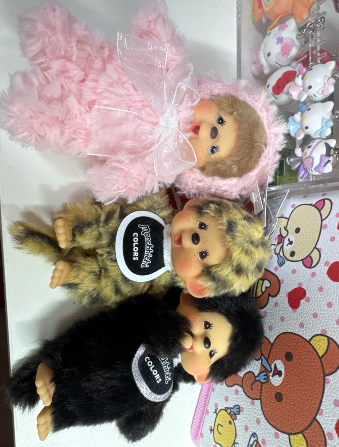 몬치치 호피 무늬 블렉 컬러즈 레오파드 ss 인형 키링 상품이미지8