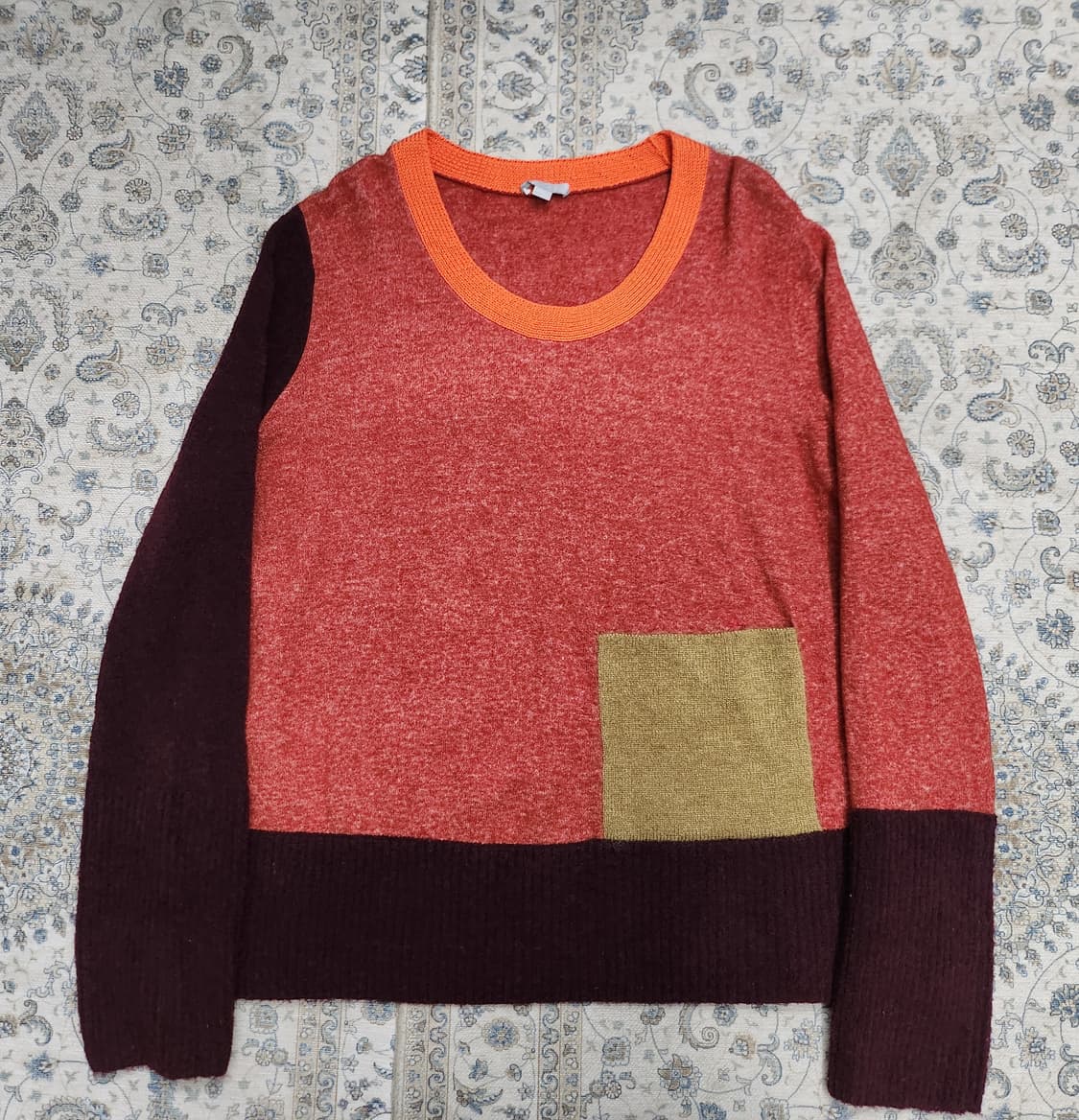 COS 코스 컬러블록 배색 니트 L 상품이미지1