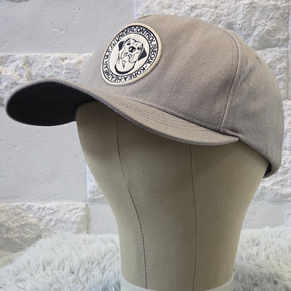 L6-8:언더컨트롤 도그 로고 캡 그레이(57-59) 상품이미지5