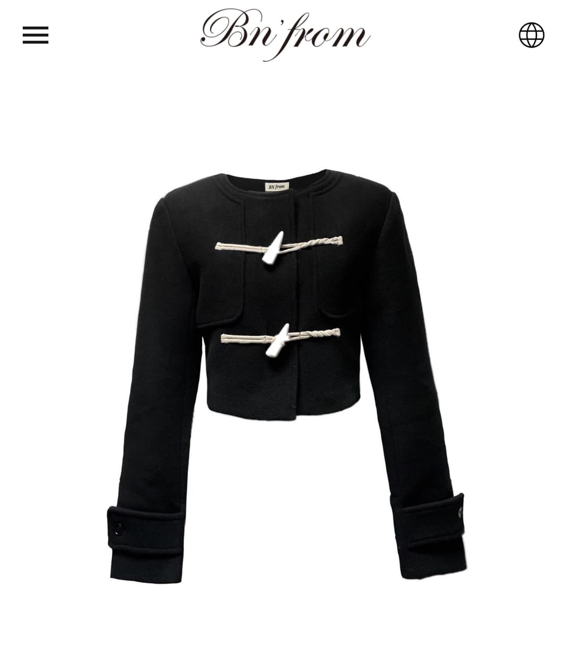 비앤프롬 떡볶이 코트 블랙 상품이미지1