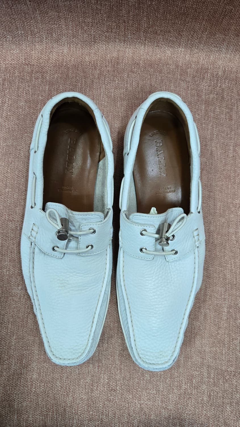 발리  270mm- 화이트레더 드라이빙슈즈 로퍼 스니커즈 상품이미지2