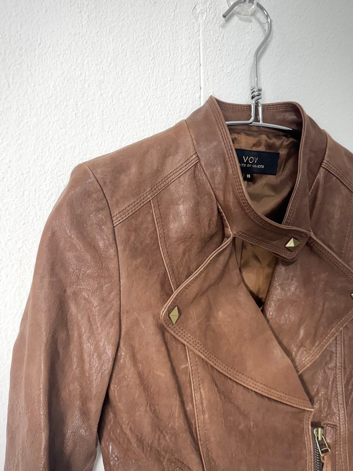VOV brown lambskin leather jacket 상품이미지2
