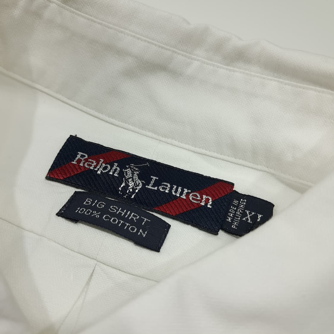 CL709 XL 폴로 90s 빅옥스포드 버튼다운 화이트 빅셔츠 남방 상품이미지3