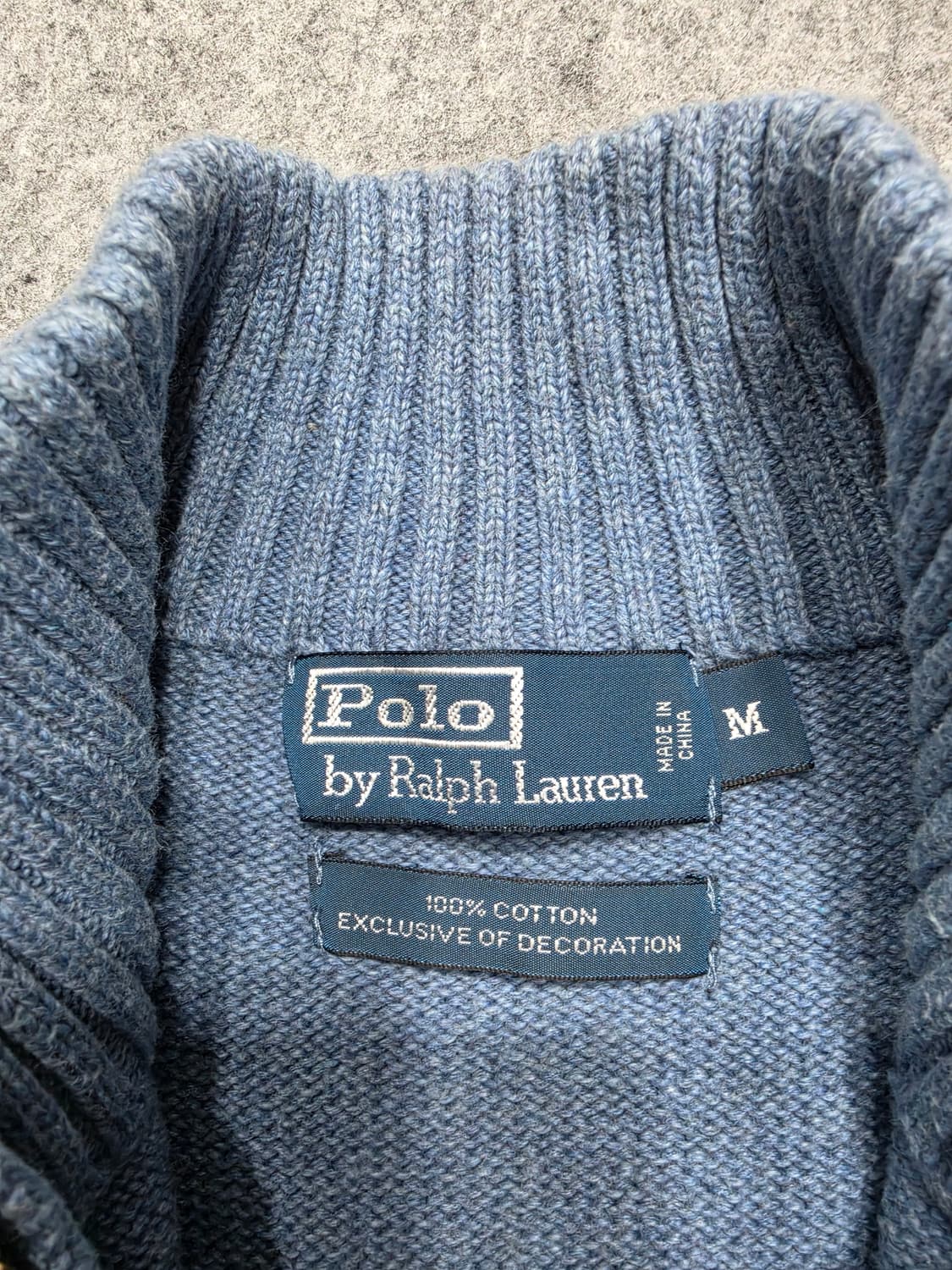 폴로 랄프로렌 빈티지 코튼 하프집업 반집업 니트 M 상품이미지7