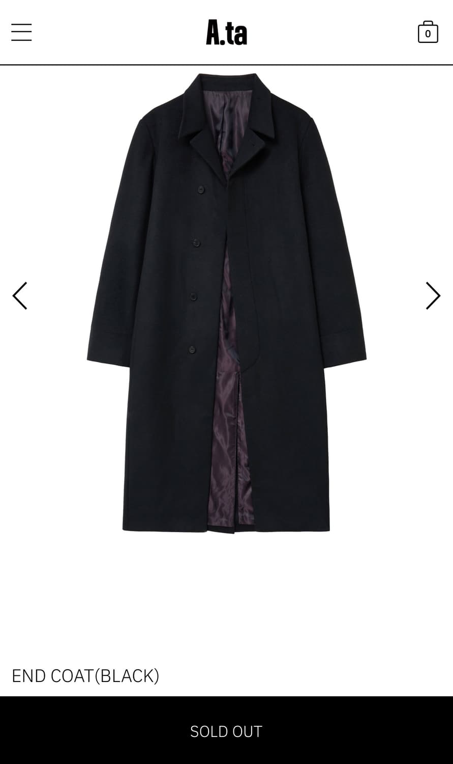 A.ta 에이타 엔드 코트 m 상품이미지1