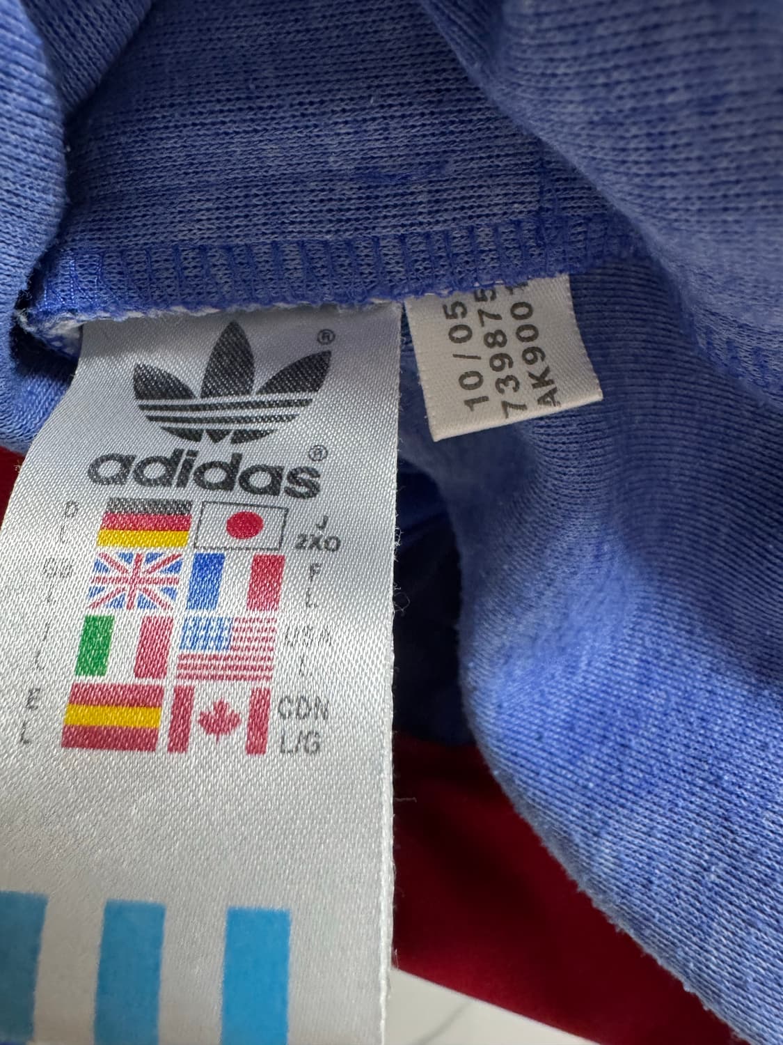아디다스 져지 프랑스 트랙탑 빨강/파랑 L 상품이미지3