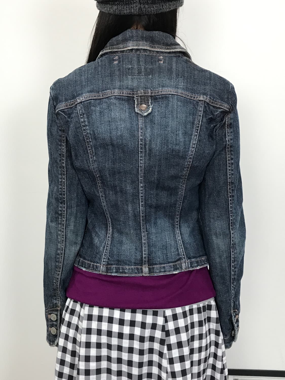 00s OZOC One Button Denim Jacket 상품이미지4