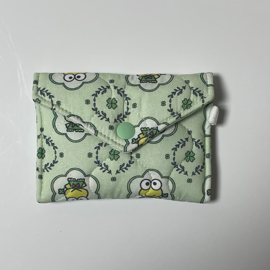 [ 핸드메이드 ] 케로피 클로버 자체제작 원단 떡딱이 카드지갑 상품이미지1