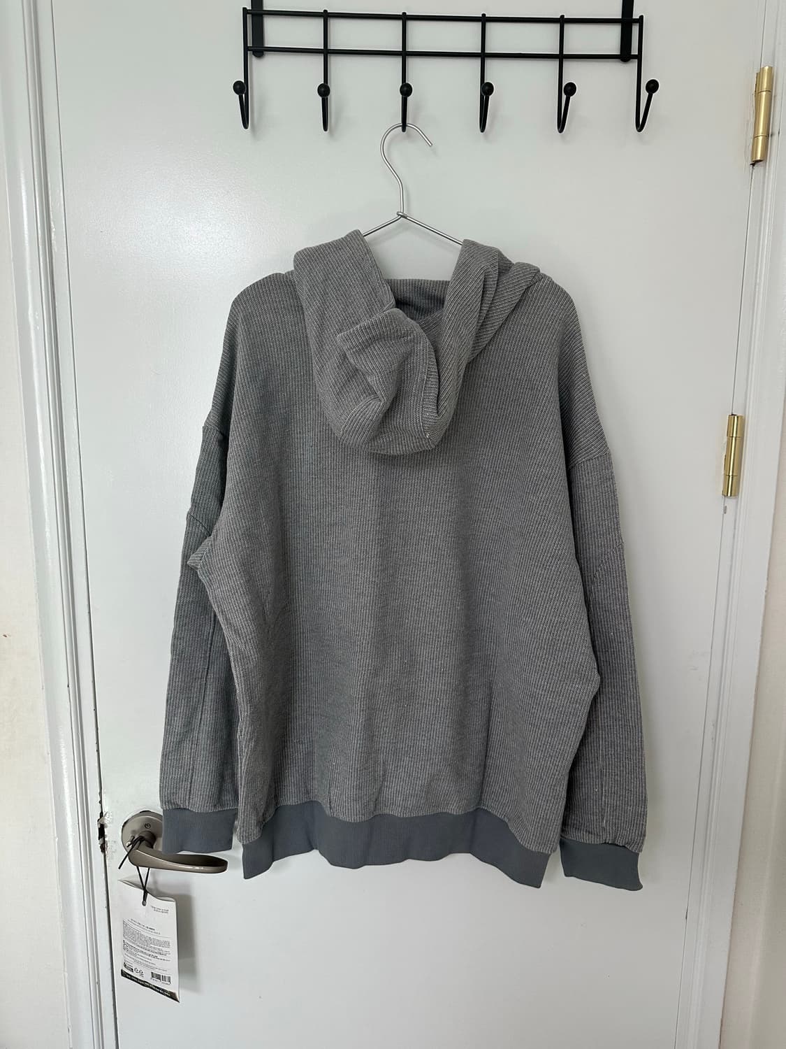 르아브 니트 후드 집업 그레이 (L) 상품이미지2