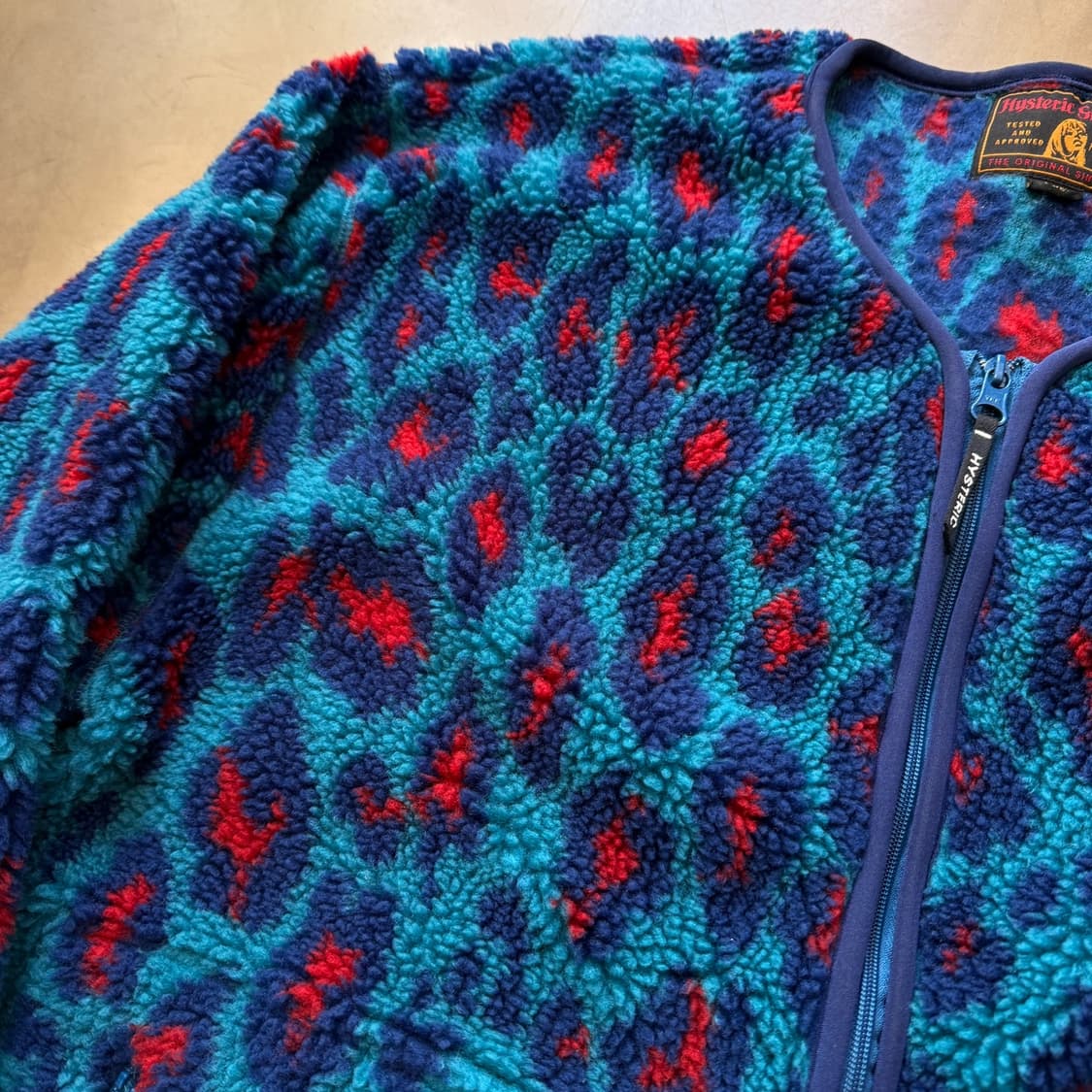 히스테릭 글래머 플리스 레오파드 가디건 자켓 상품이미지4