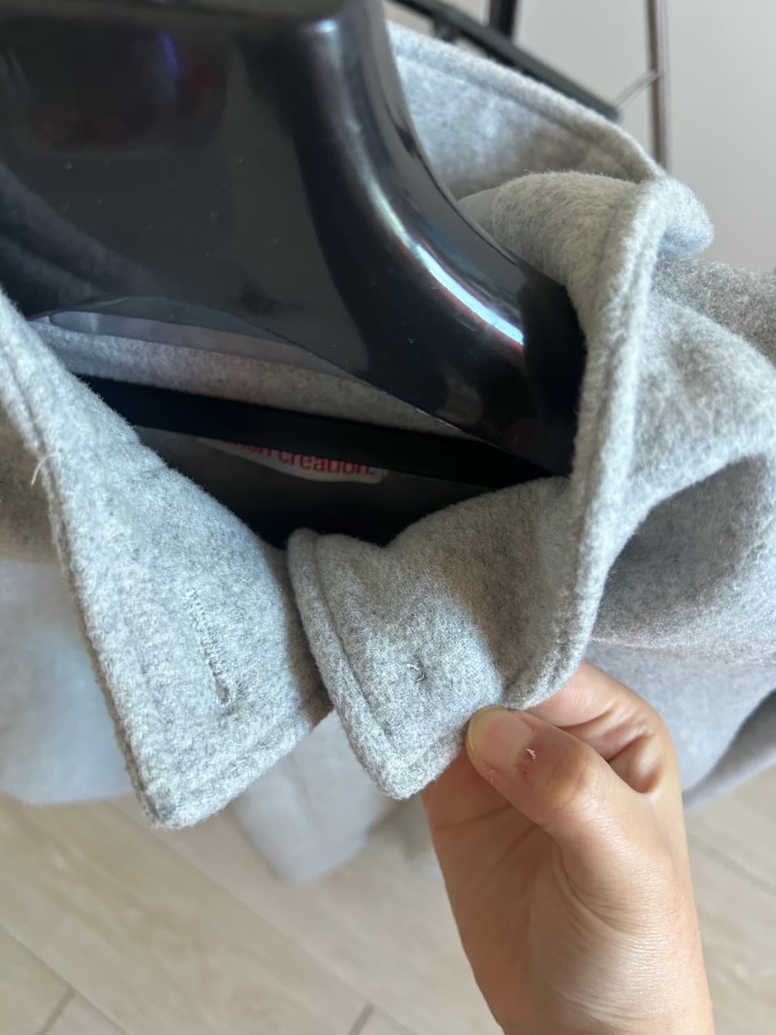 오피쉬 울 하프 코트 그레이 상품이미지2