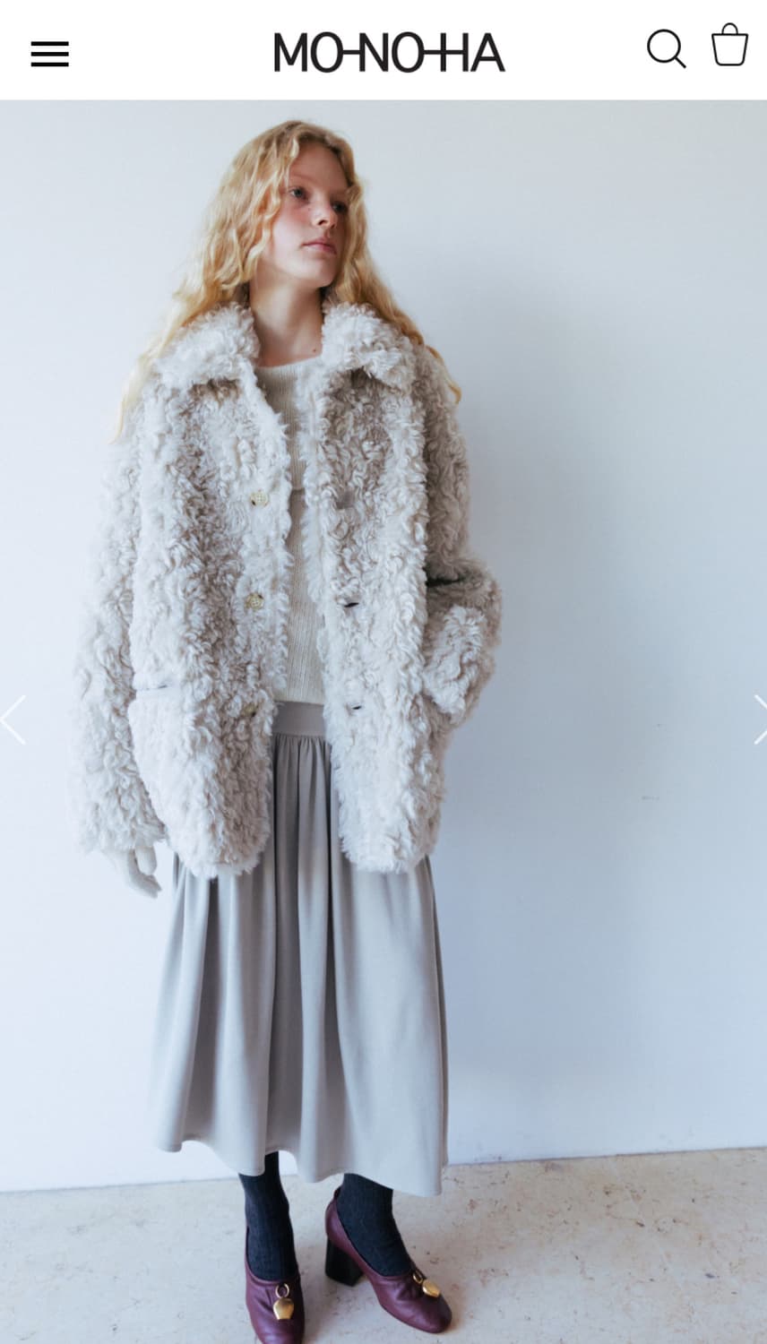 모노하 리버시블 플러피 퍼자켓 (아이보리)/ 가격인하X 상품이미지1