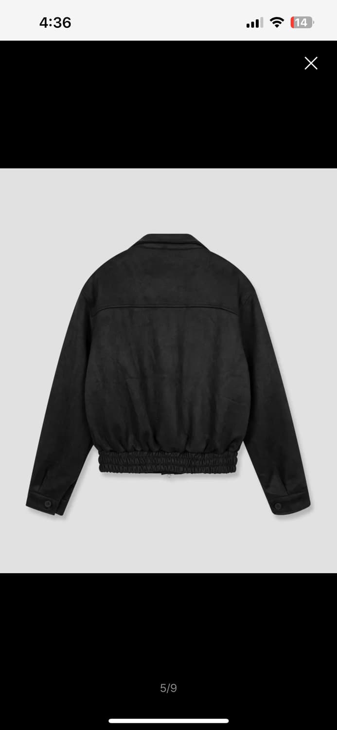 투웨이 블루종 스웨이드 밴딩 점퍼 자켓 [블랙] 상품이미지2