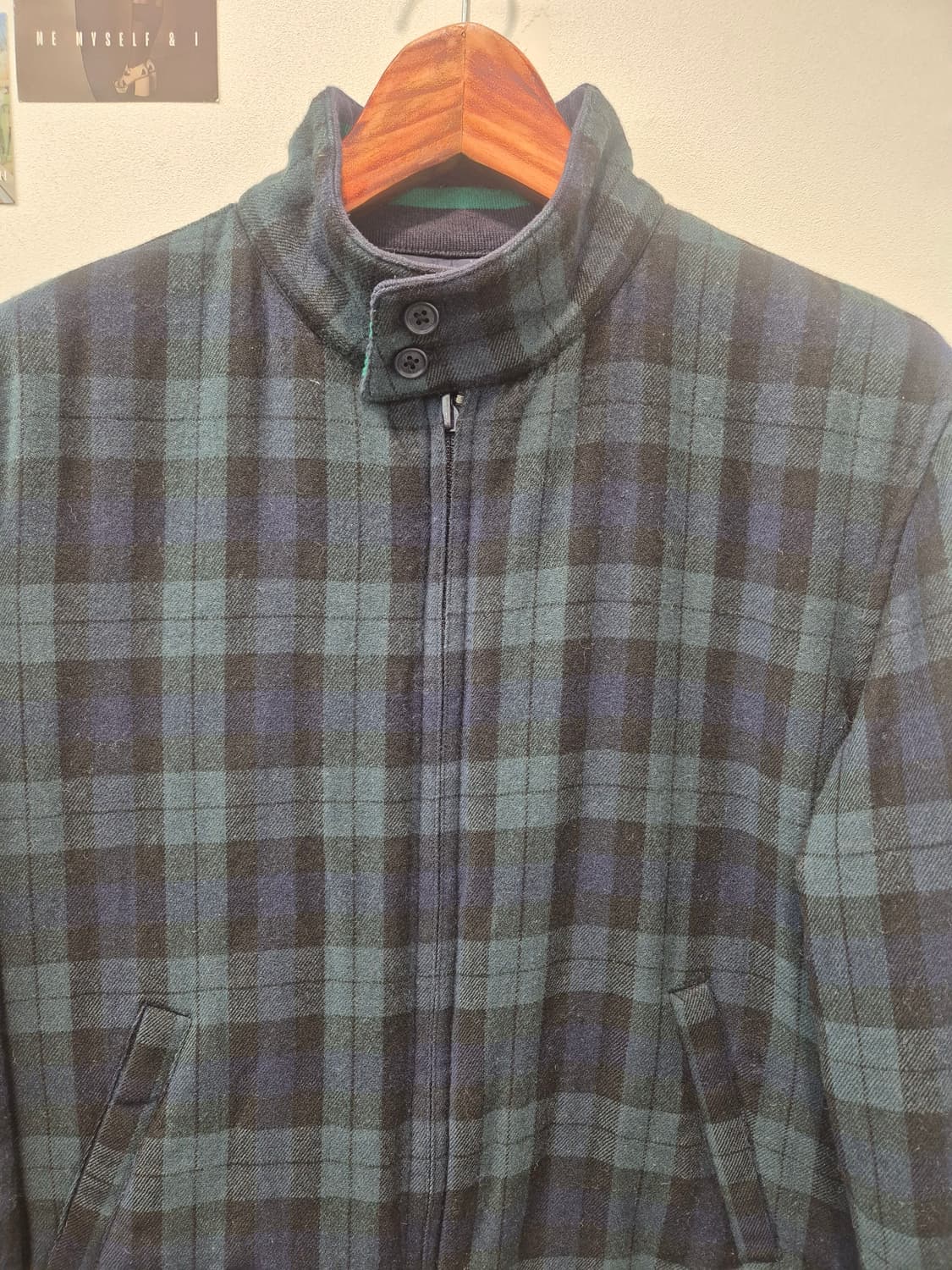 BEAMS 브랜드의 체크 패턴 블루종 M 
사이즈   상품이미지2