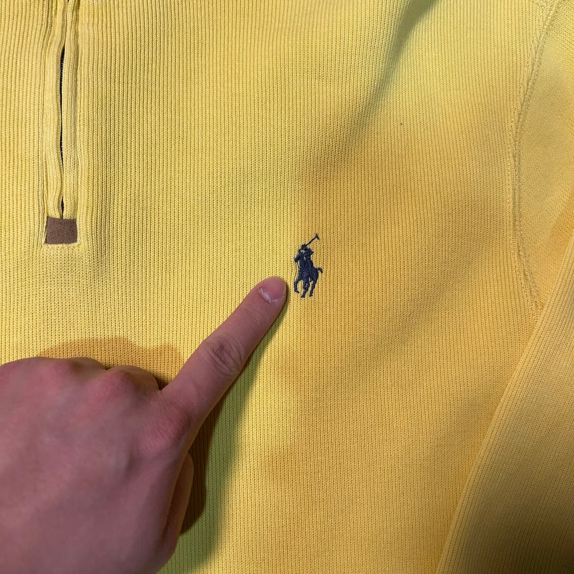 [XL] 폴로 랄프로렌 스몰포니 코튼 니트 하프집업 옐로우 상품이미지2