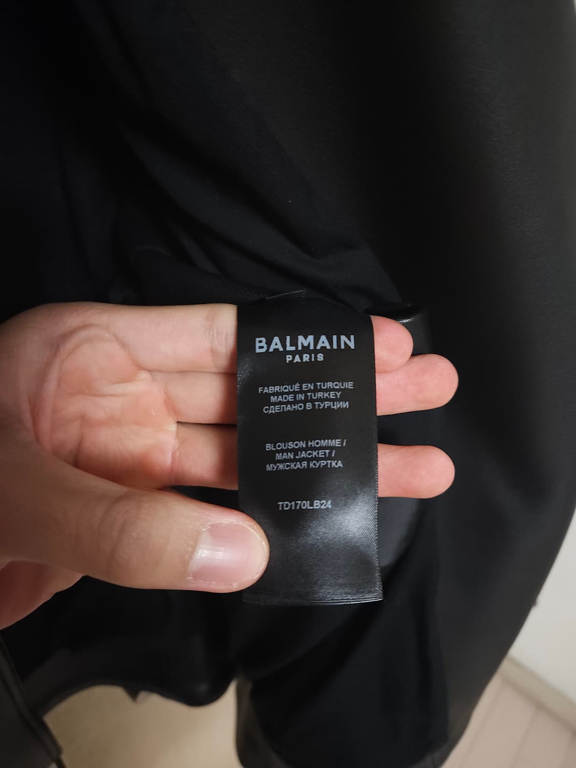 (48) 발망 블랙 램스킨 바이커 zip 레더 자켓 상품이미지5