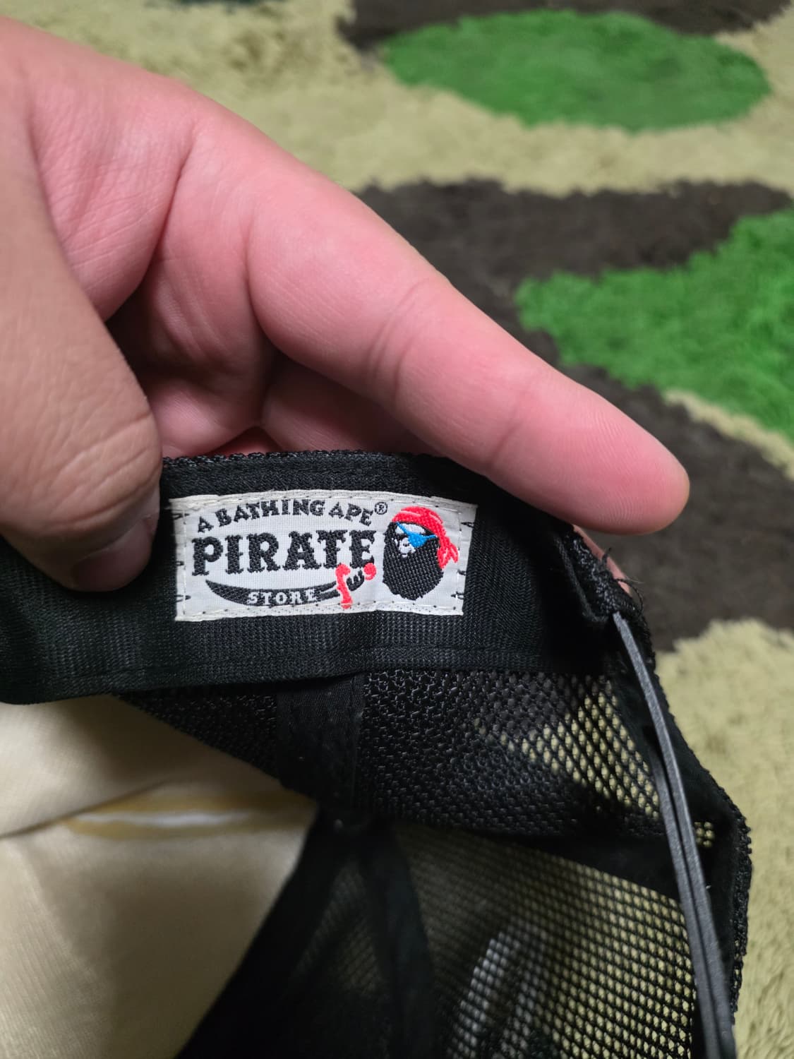 [OS]베이프 파이레츠사루 컬리지 매쉬캡 블랙 상품이미지3
