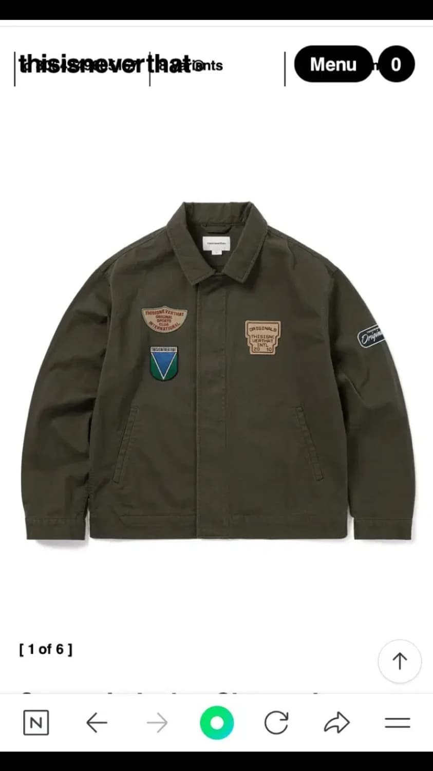 디스이즈네버댓 Souvenir Jacket Charcoal 상품이미지1