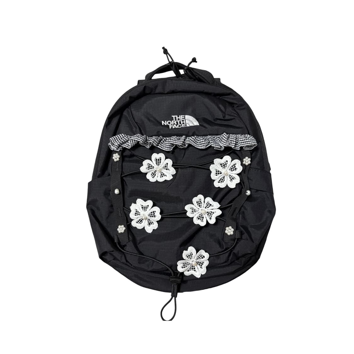 check frill flower bagpack 상품이미지1