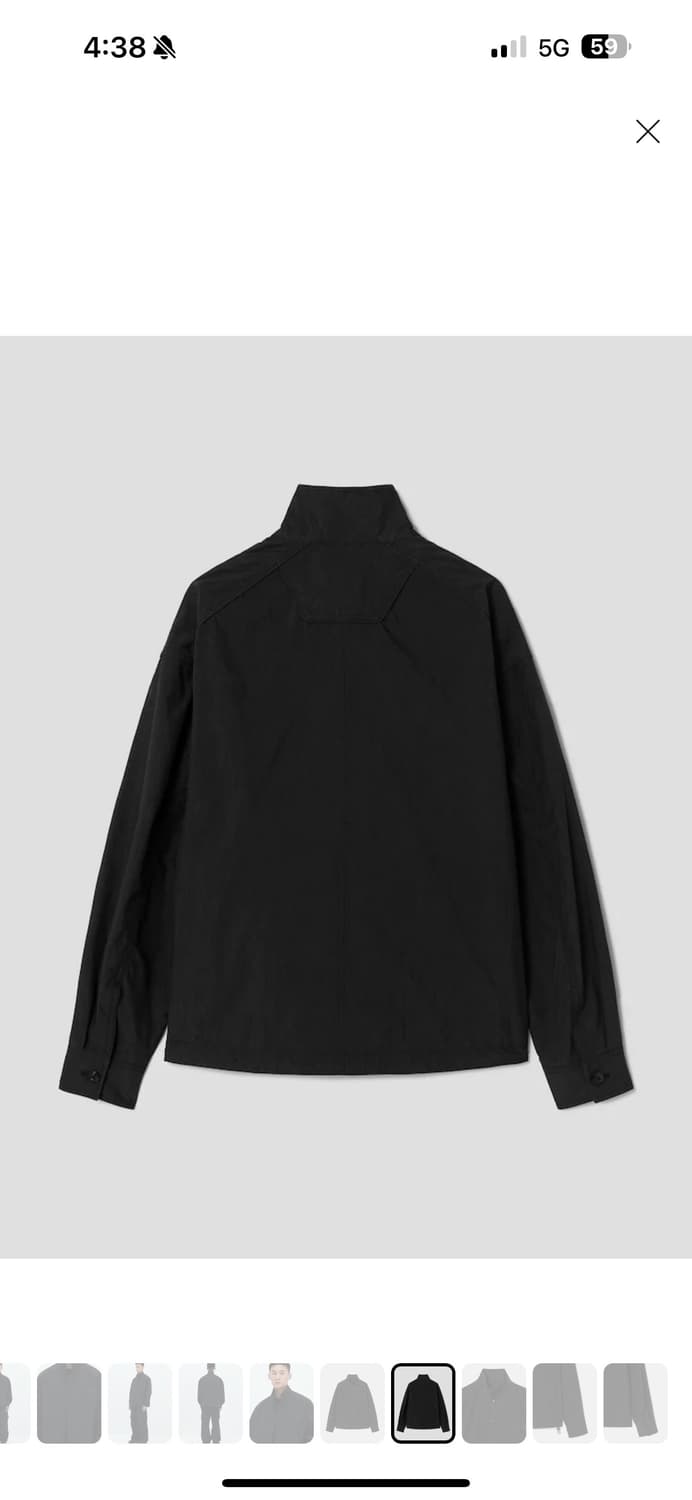 [44] 준지 25FW 오카야마 코튼 나일론 스탠드업 칼라 루즈핏 셔츠 상품이미지2