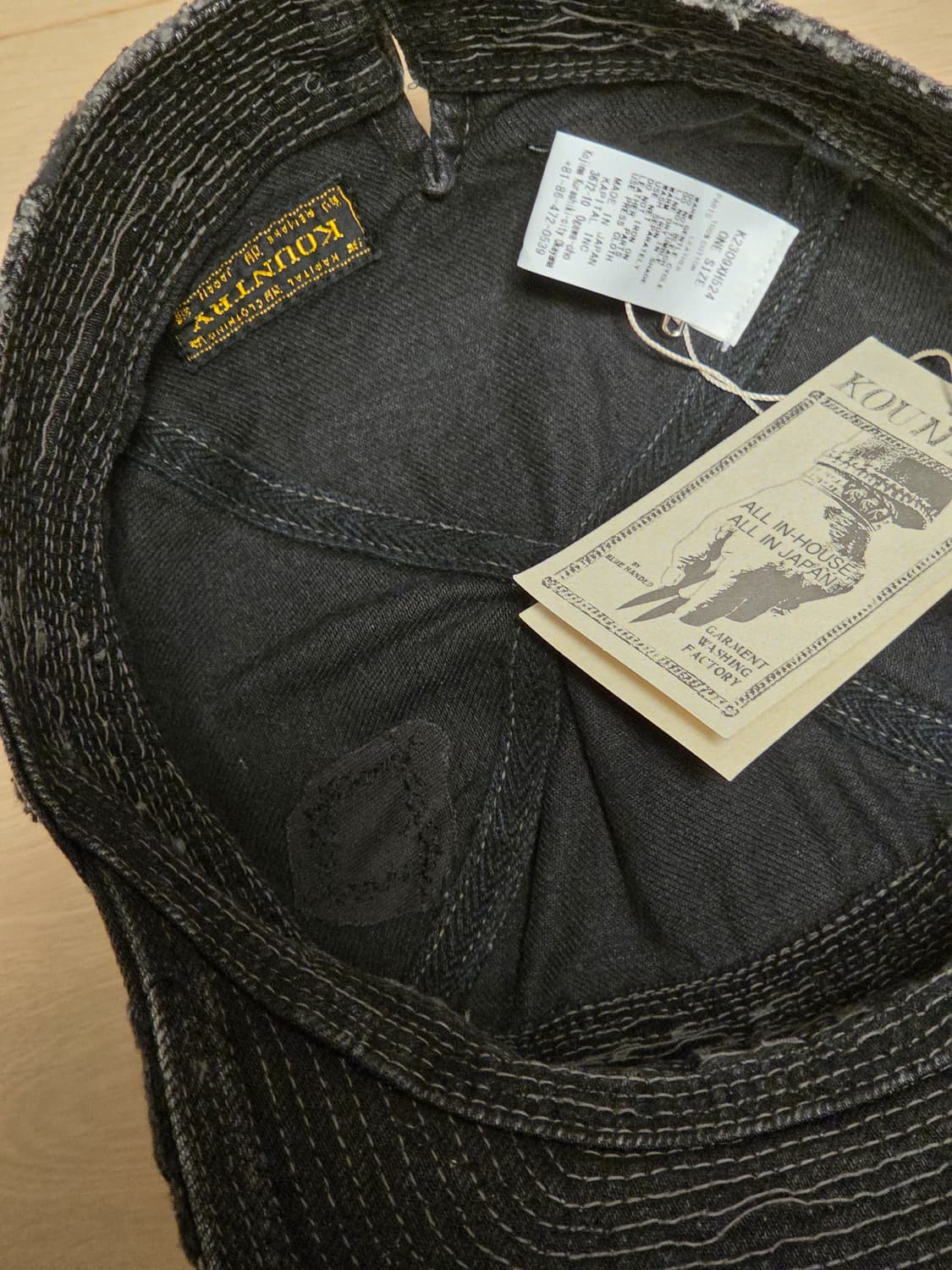 새상품) KAPITAL 캐피탈 노인과바다 보로 캡 블랙 상품이미지6