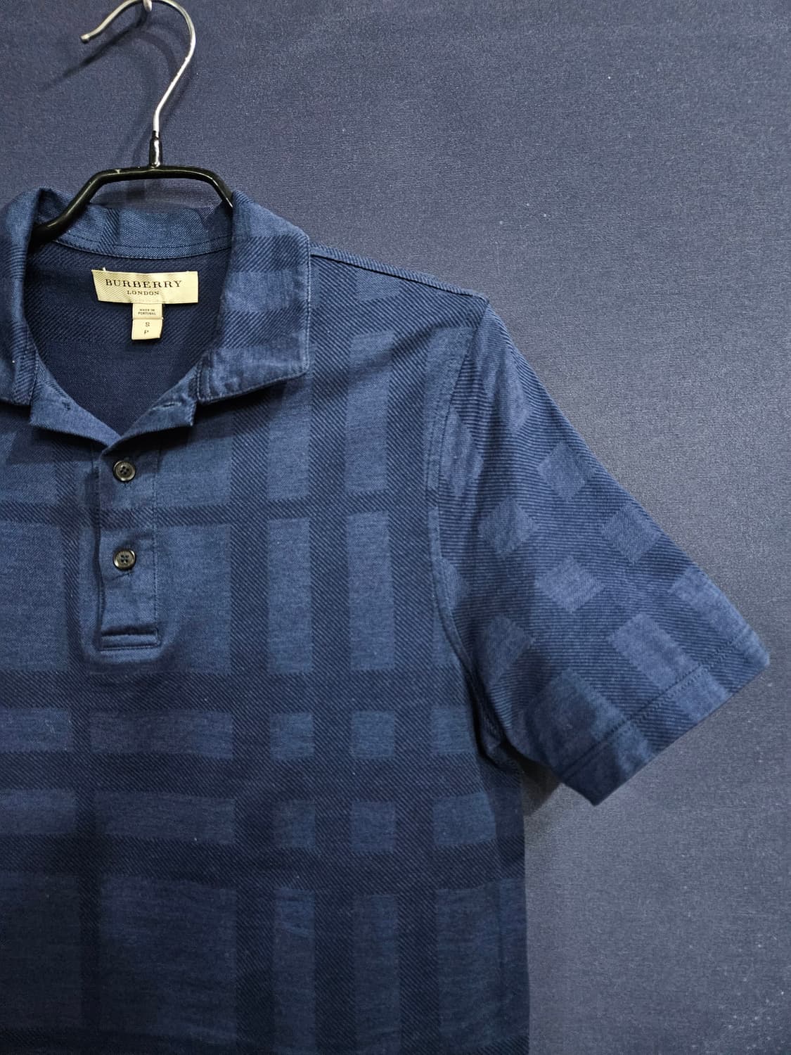 버버리 스트라이프 체크 남성 슬림핏 90 카라반팔티  상품이미지4