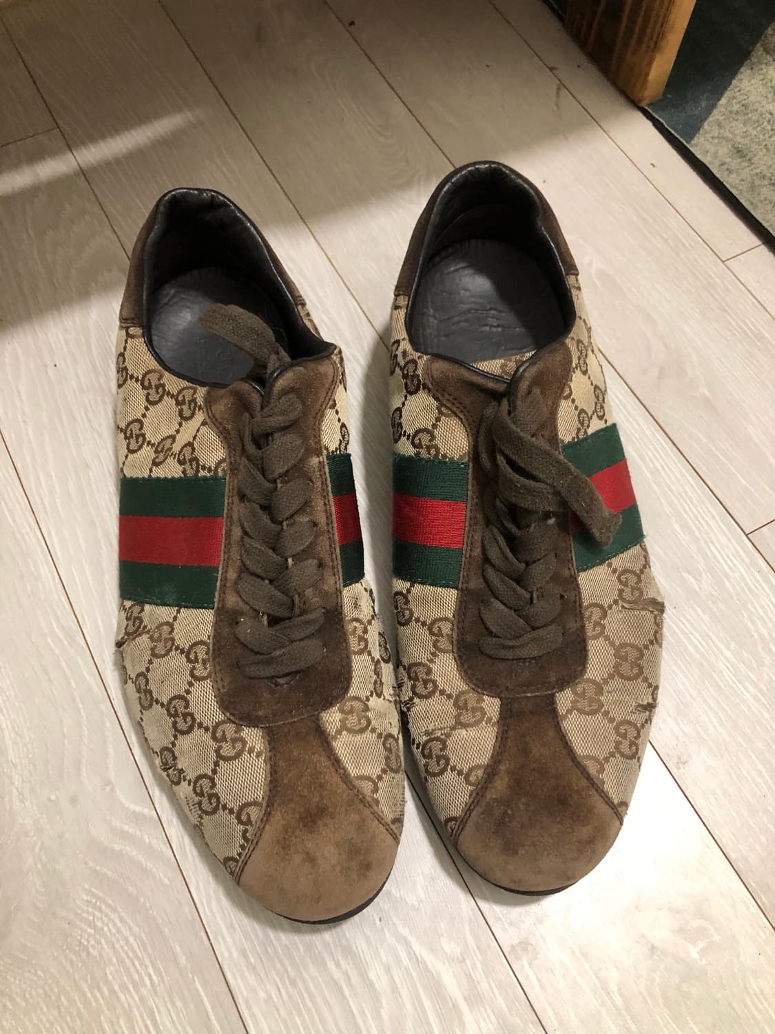 구찌 GC로고 캔버스&스웨이드 스니커즈( 남성280) 상품이미지1