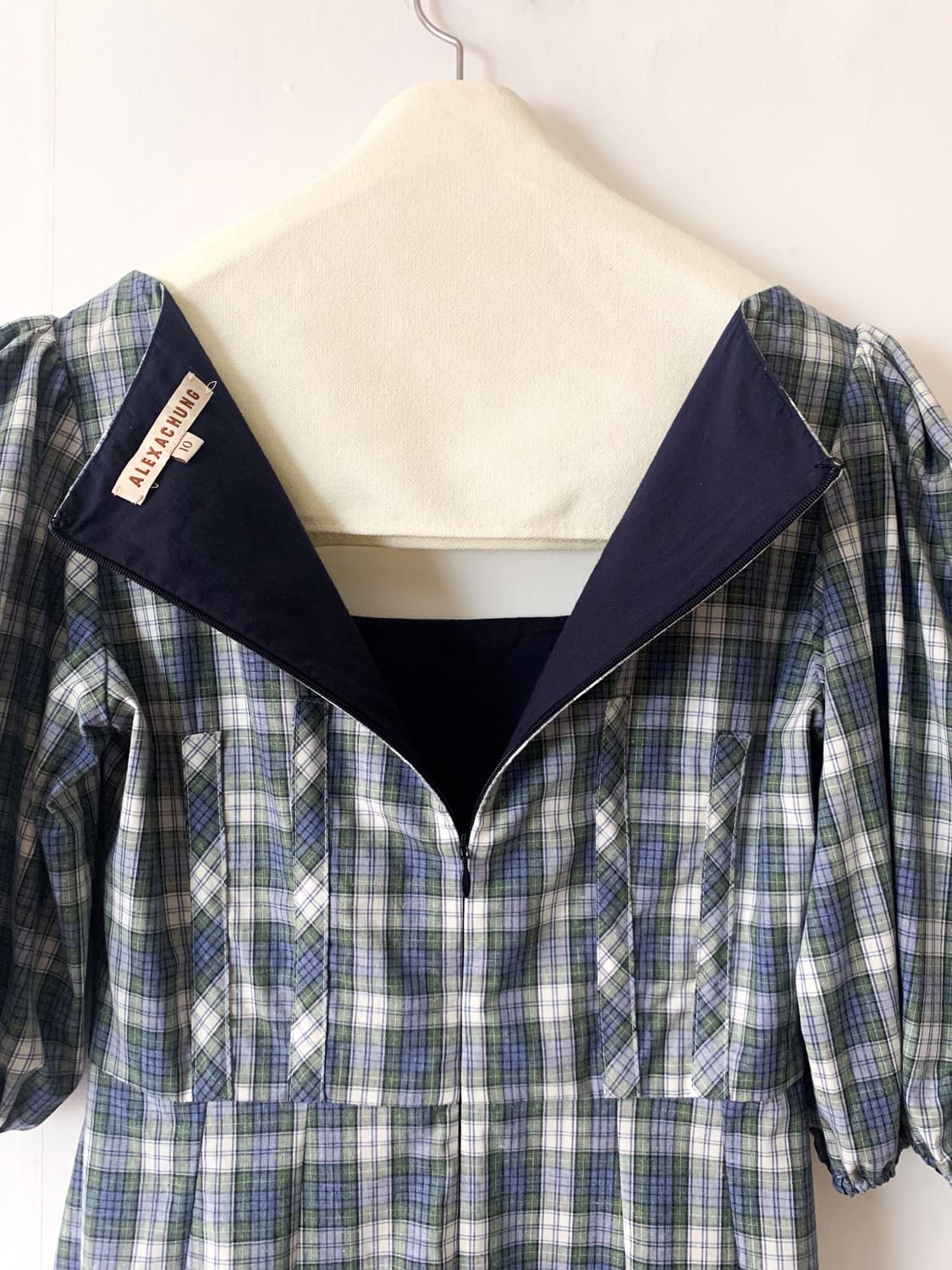 [EU38] 알렉사 청 체크 롱 원피스 상품이미지4