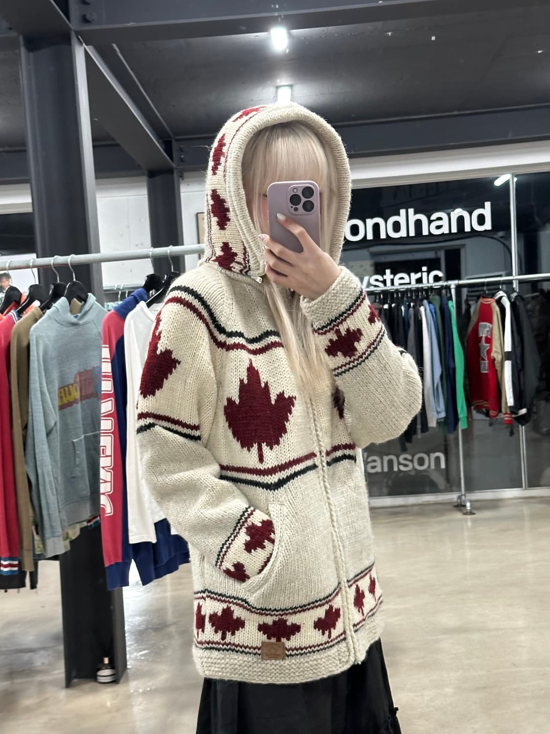 캐나다 코위찬 플리스 안감 모자 탈부착 상품이미지3