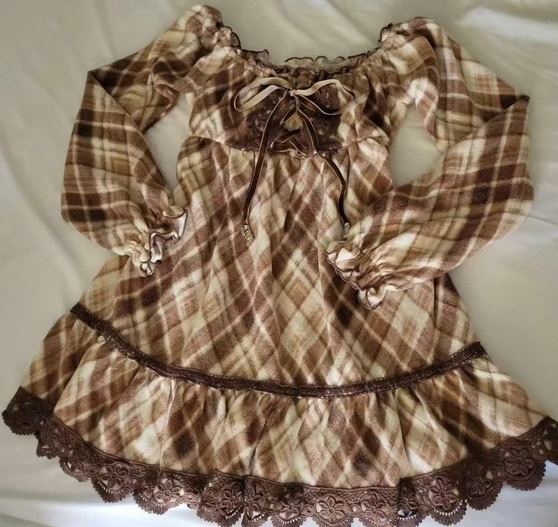 리즈리사 라떼갸루 핀터깔 원피스 상품이미지1