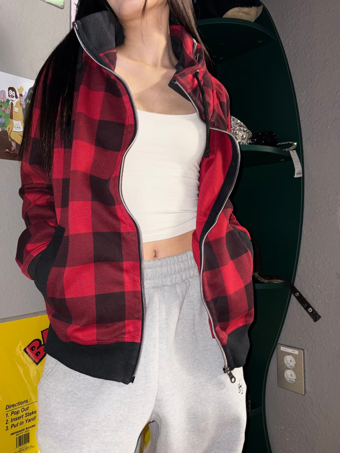 Doublefocus 체크 집업 상품이미지2