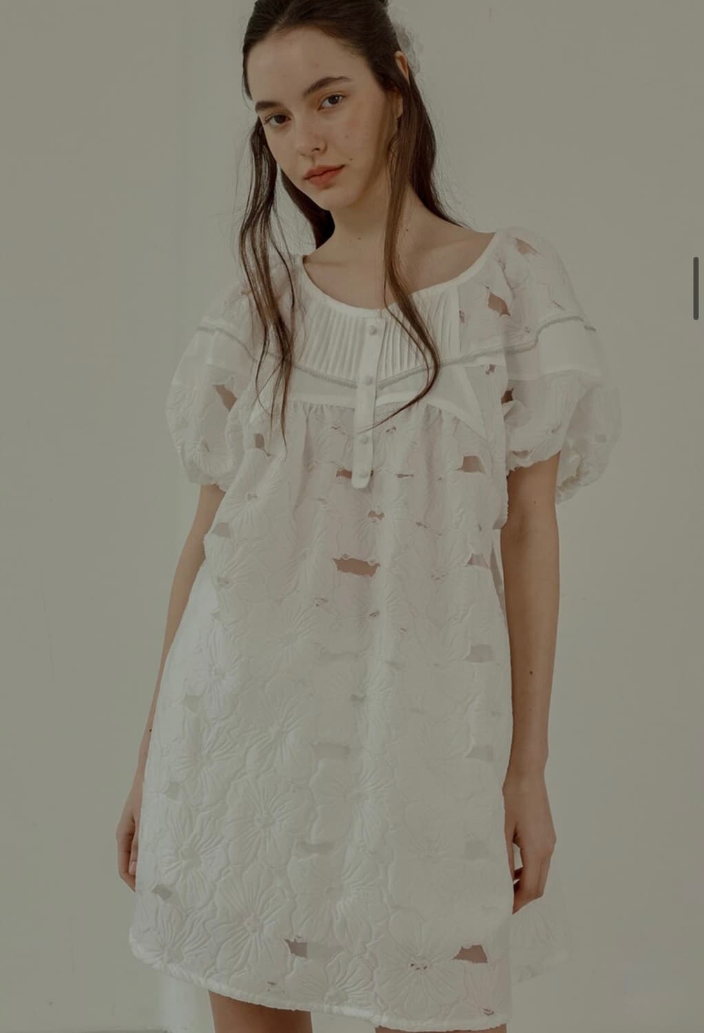 방떼 핀턱 자카드 원피스 상품이미지2