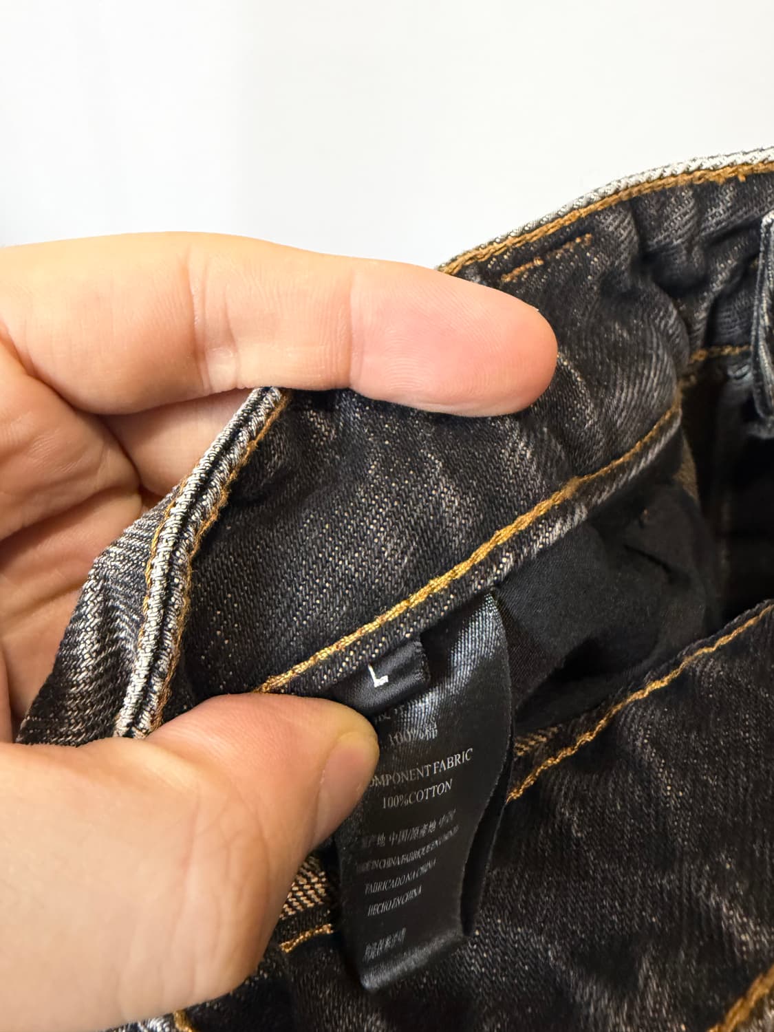 (L) Peoplestyle 빈티지 흑청 카고 워싱 데님팬츠 상품이미지6