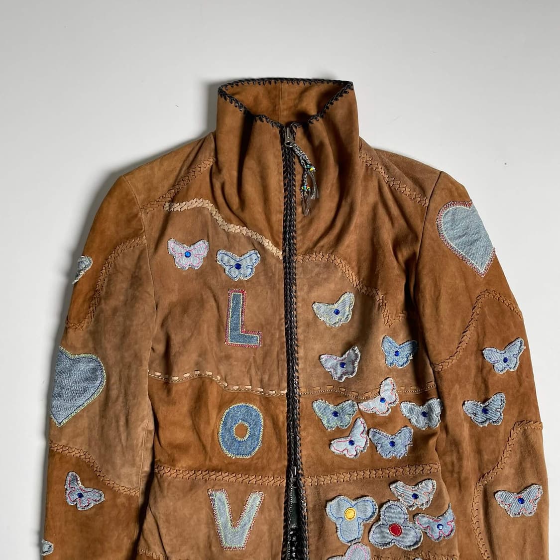 Flora smith 'LOVE' 데님 패치 고트 스킨 자켓 italy  상품이미지2